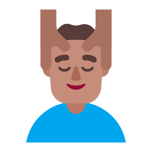 Man Getting Massage Flat Medium Emoji from Fluent Emoji Flat Set