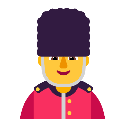 Man Guard Flat Default Emoji from Fluent Emoji Flat Set