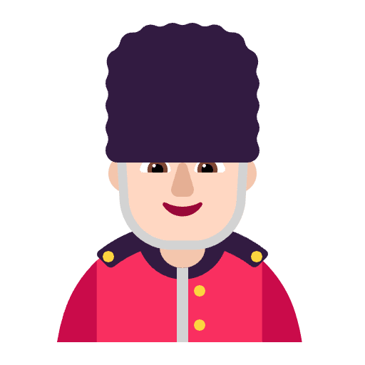 Man Guard Flat Light Emoji from Fluent Emoji Flat Set
