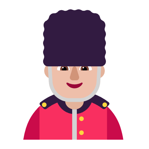 Man Guard Flat Medium Light Emoji from Fluent Emoji Flat Set