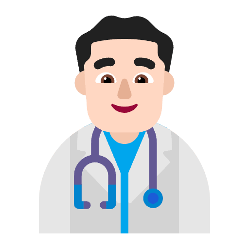 Man Health Worker Flat Light Emoji from Fluent Emoji Flat Set