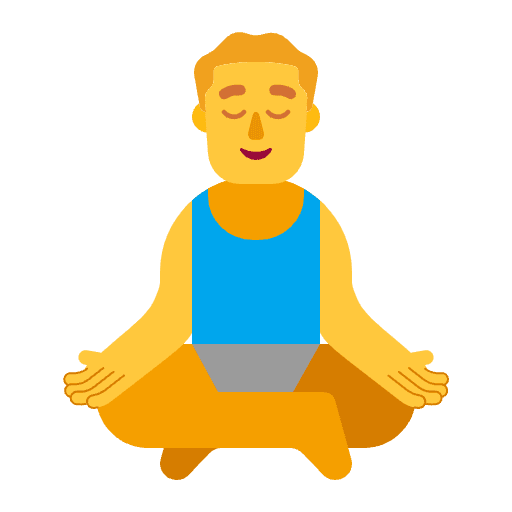 Man In Lotus Position Flat Default Element from Fluent Emoji Flat Set
