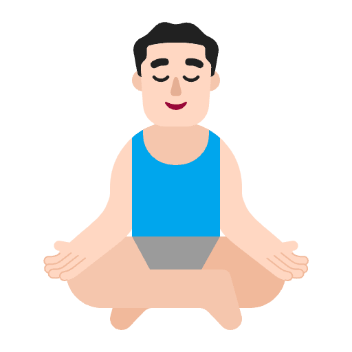 Man In Lotus Position Flat Light Emoji from Fluent Emoji Flat Set