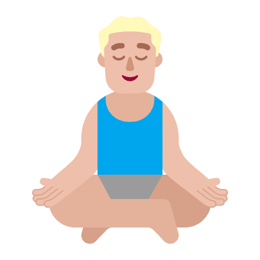 Man In Lotus Position Flat Medium Light Emoji from Fluent Emoji Flat Set