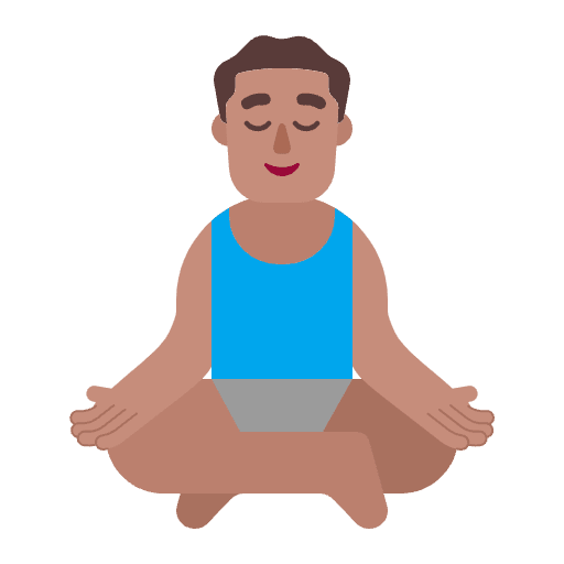Man In Lotus Position Flat Medium Element from Fluent Emoji Flat Set