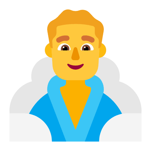 Man In Steamy Room Flat Default Emoji from Fluent Emoji Flat Set