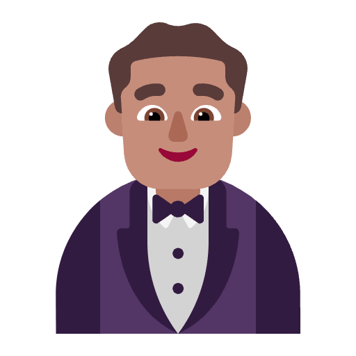 Man In Tuxedo Flat Medium Emoji from Fluent Emoji Flat Set