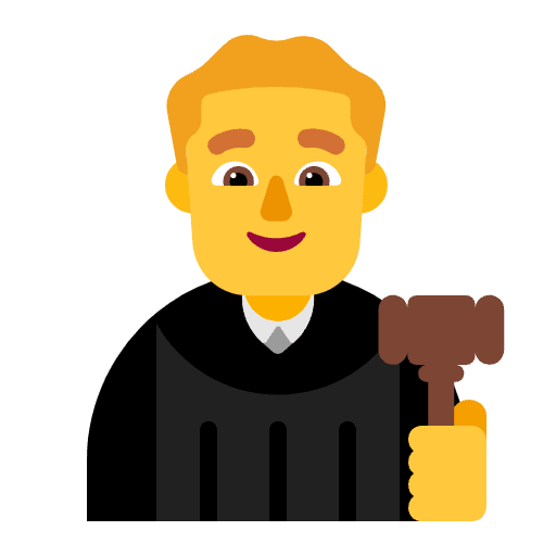 Man Judge Flat Default Emoji from Fluent Emoji Flat Set