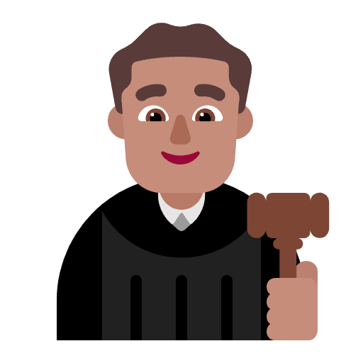 Man Judge Flat Medium Emoji from Fluent Emoji Flat Set