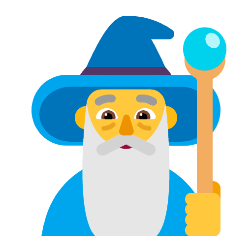 Man Mage Flat Default Emoji from Fluent Emoji Flat Set