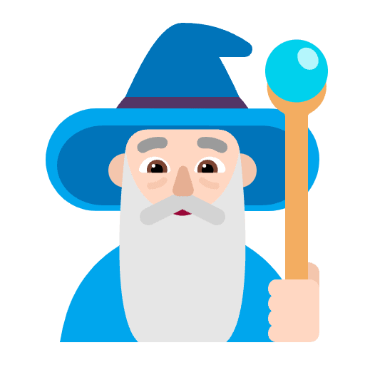 Man Mage Flat Light Emoji from Fluent Emoji Flat Set