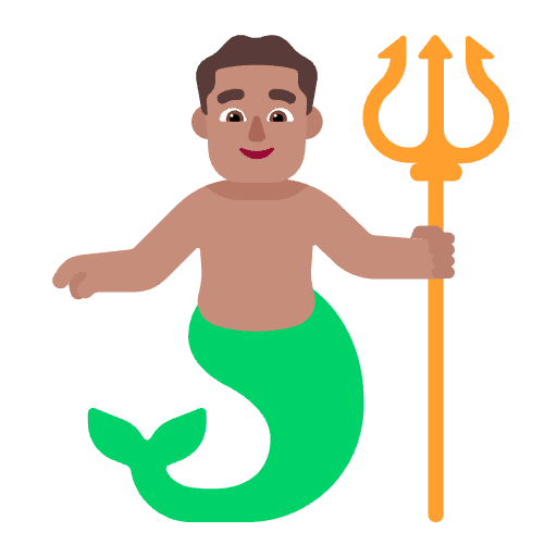 Man Merpeople Flat Medium Element from Fluent Emoji Flat Set