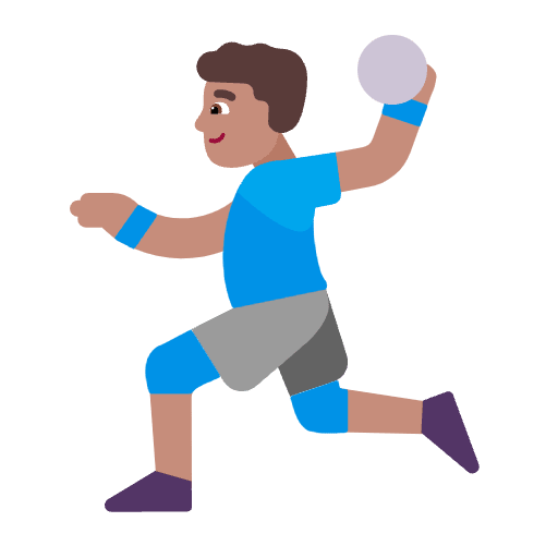 Man Playing Handball Flat Medium Emoji from Fluent Emoji Flat Set