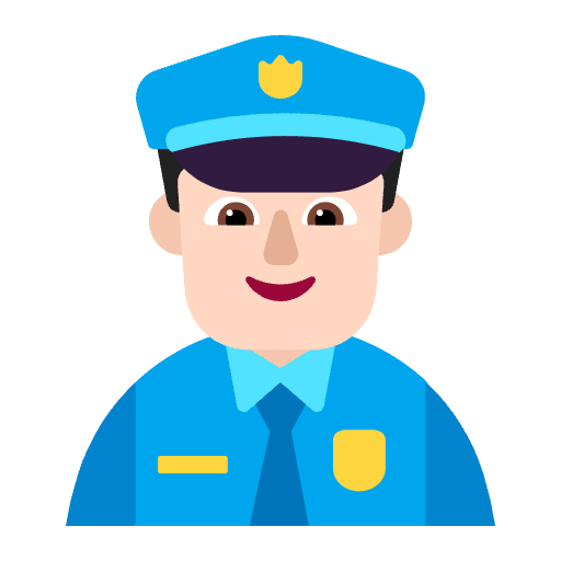 Man Police Officer Flat Light Emoji from Fluent Emoji Flat Set