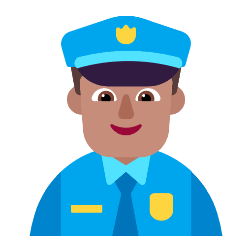 Man Police Officer Flat Medium Element from Fluent Emoji Flat Set