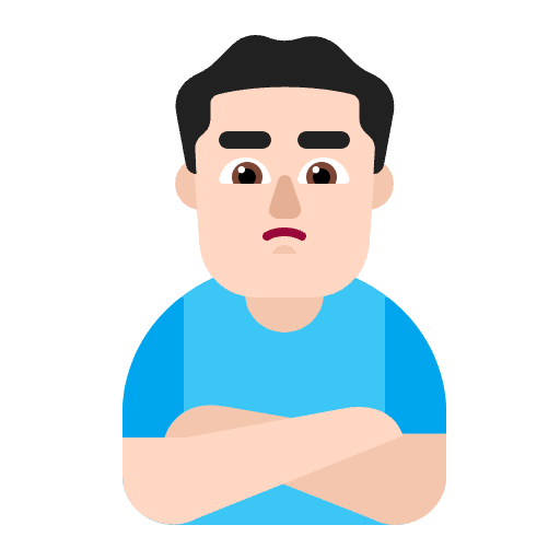 Man Pouting Flat Light Element from Fluent Emoji Flat Set