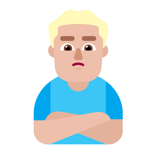 Man Pouting Flat Medium Light Emoji from Fluent Emoji Flat Set