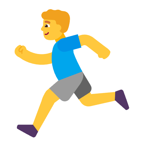 Man Running Flat Default Emoji from Fluent Emoji Flat Set