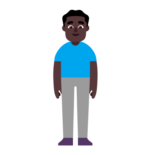 Man Standing Flat Dark Element from Fluent Emoji Flat Set