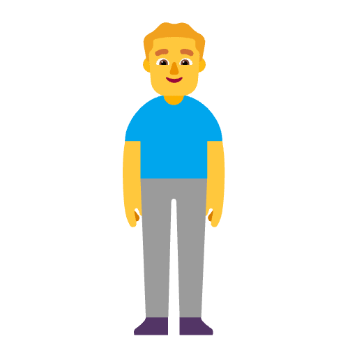Man Standing Flat Default Element from Fluent Emoji Flat Set