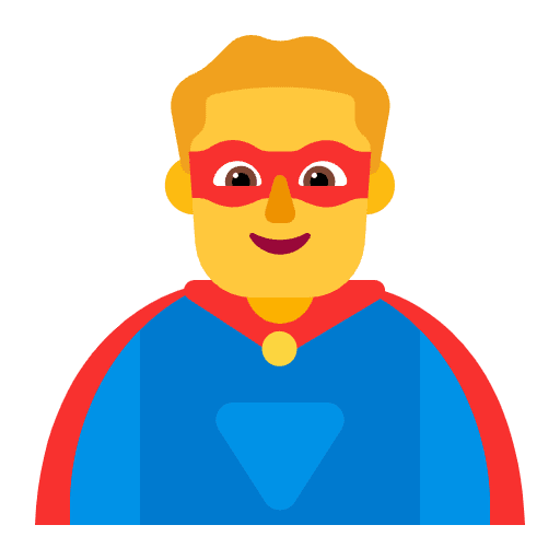 Man Superhero Flat Default Emoji from Fluent Emoji Flat Set