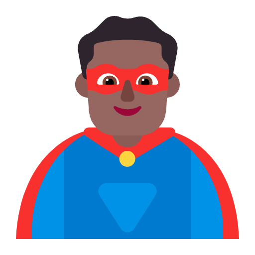 Man Superhero Flat Medium Dark Element from Fluent Emoji Flat Set