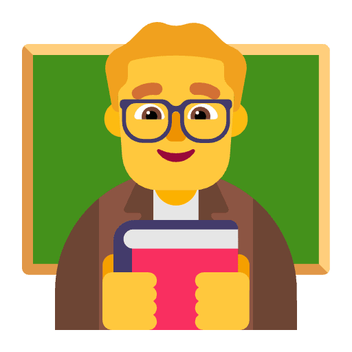 Man Teacher Flat Default Emoji from Fluent Emoji Flat Set