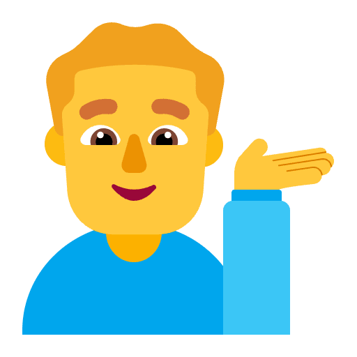Man Tipping Hand Flat Default Emoji from Fluent Emoji Flat Set