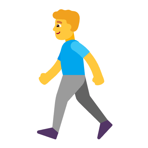 Man Walking Flat Default Element from Fluent Emoji Flat Set