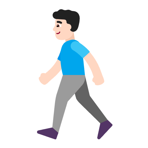 Man Walking Flat Light Element from Fluent Emoji Flat Set