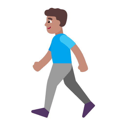 Man Walking Flat Medium Element from Fluent Emoji Flat Set