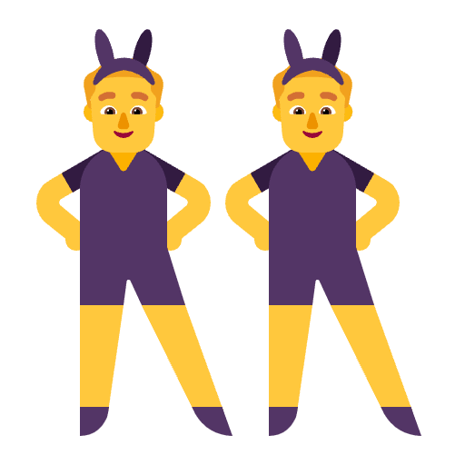 Man With Bunny Ears Flat Emoji from Fluent Emoji Flat Set