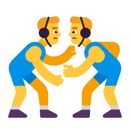 Man Wrestling Flat Emoji from Fluent Emoji Flat Set
