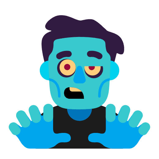 Man Zombie Flat Emoji from Fluent Emoji Flat Set