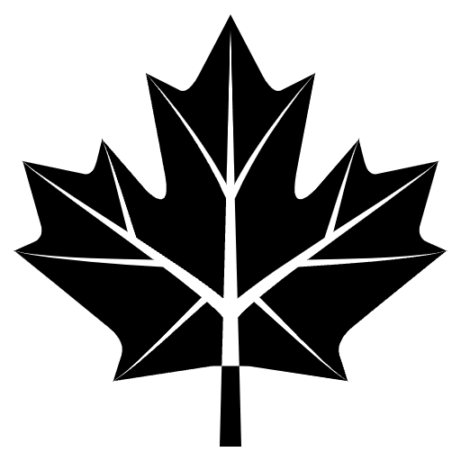 Maple Leaf Emoji from EmojiTwo Black Set