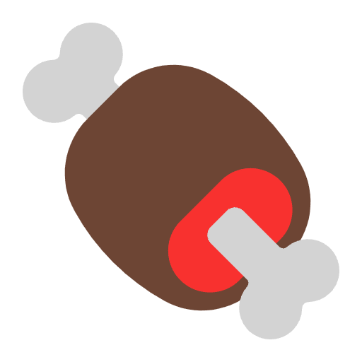 Meat On Bone Flat Element from Fluent Emoji Flat Set