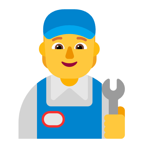 Mechanic Flat Default Emoji from Fluent Emoji Flat Set