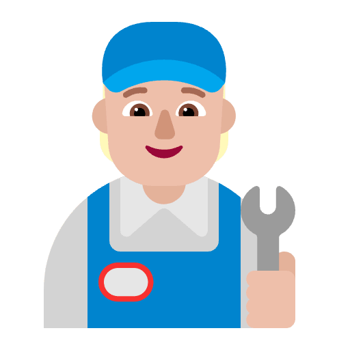 Mechanic Flat Medium Light Element from Fluent Emoji Flat Set