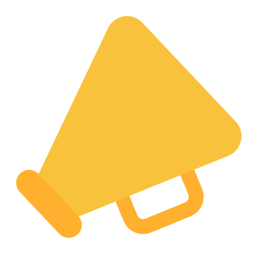 Megaphone Flat Emoji from Fluent Emoji Flat Set