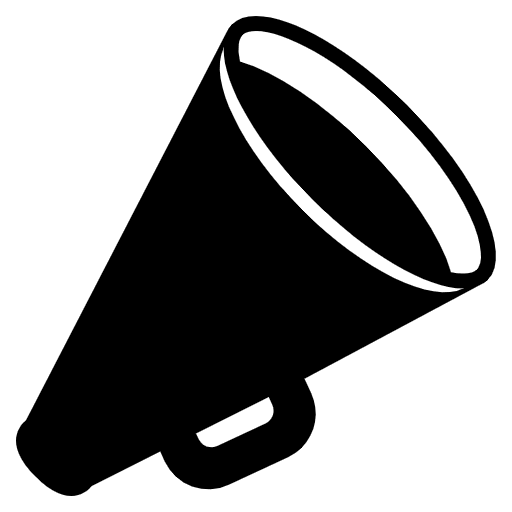Megaphone Emoji from EmojiTwo Black Set