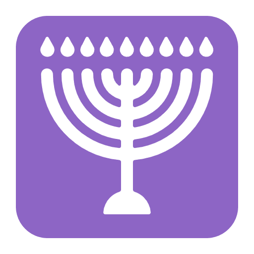 Menorah Flat Element from Fluent Emoji Flat Set