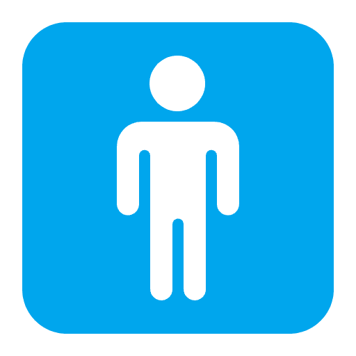 Mens Room Flat Emoji from Fluent Emoji Flat Set