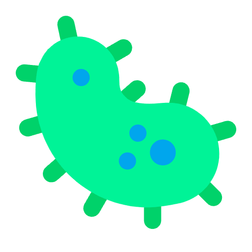 Microbe Flat Emoji from Fluent Emoji Flat Set
