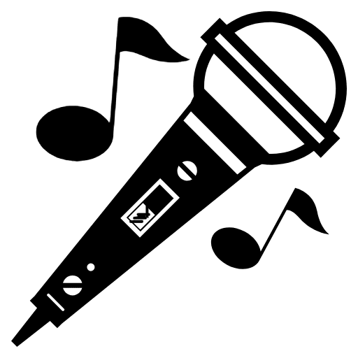 Microphone Emoji from EmojiTwo Black Set