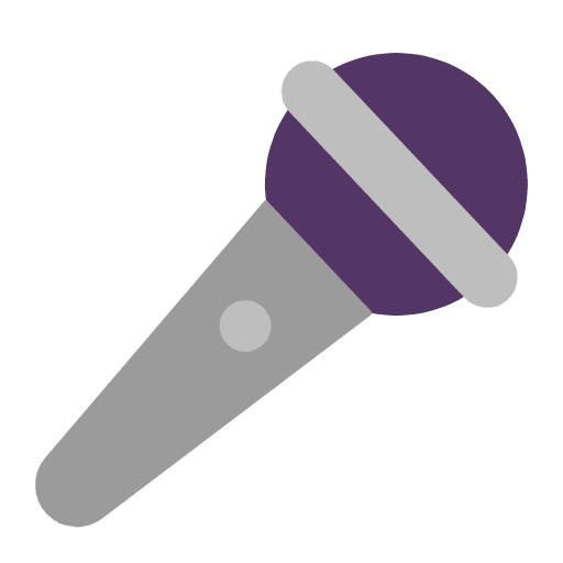 Microphone Flat Emoji from Fluent Emoji Flat Set