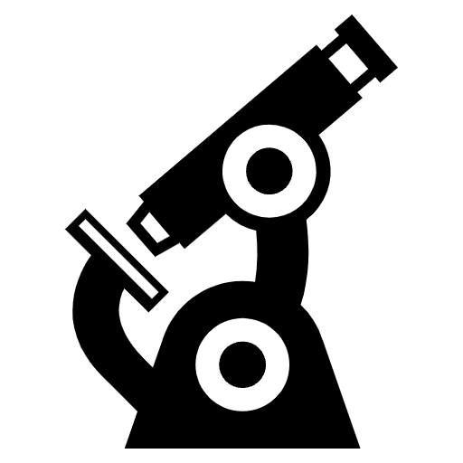 Microscope Emoji from EmojiTwo Black Set