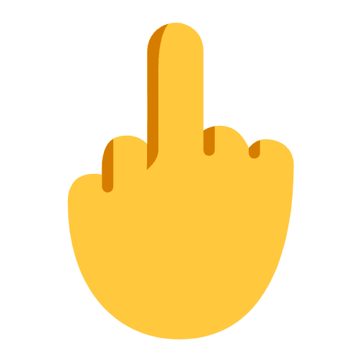 Middle Finger Flat Default Emoji from Fluent Emoji Flat Set