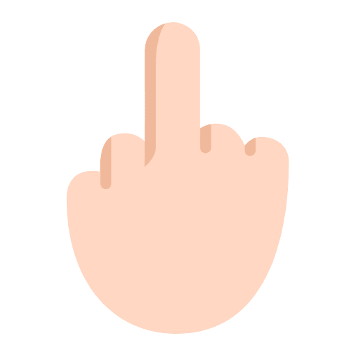 Middle Finger Flat Light Emoji from Fluent Emoji Flat Set