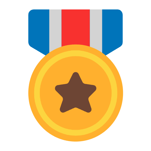 Military Medal Flat Emoji from Fluent Emoji Flat Set