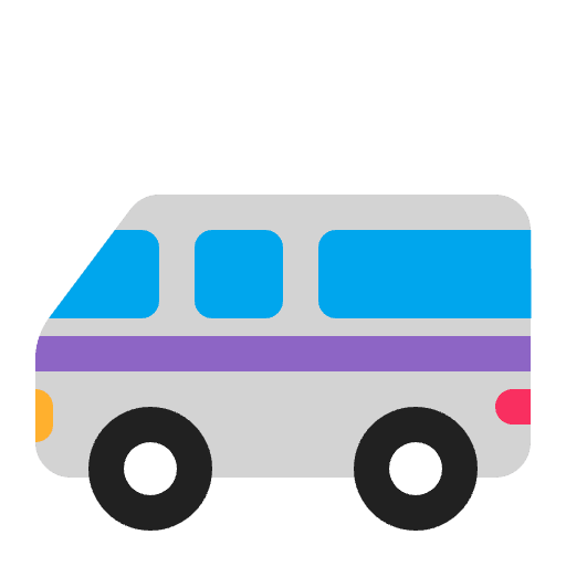 Minibus Flat Emoji from Fluent Emoji Flat Set